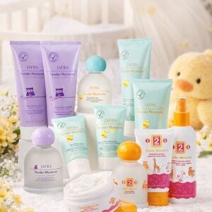JAFRA Tender Moments Kids Bath & Skin Set — Lavender, Mint & Yellow Accents